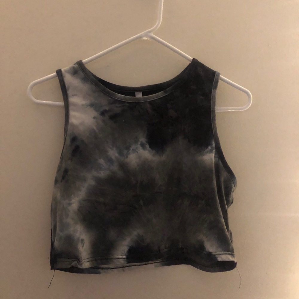 Black Tye-Dye Muscle tank
